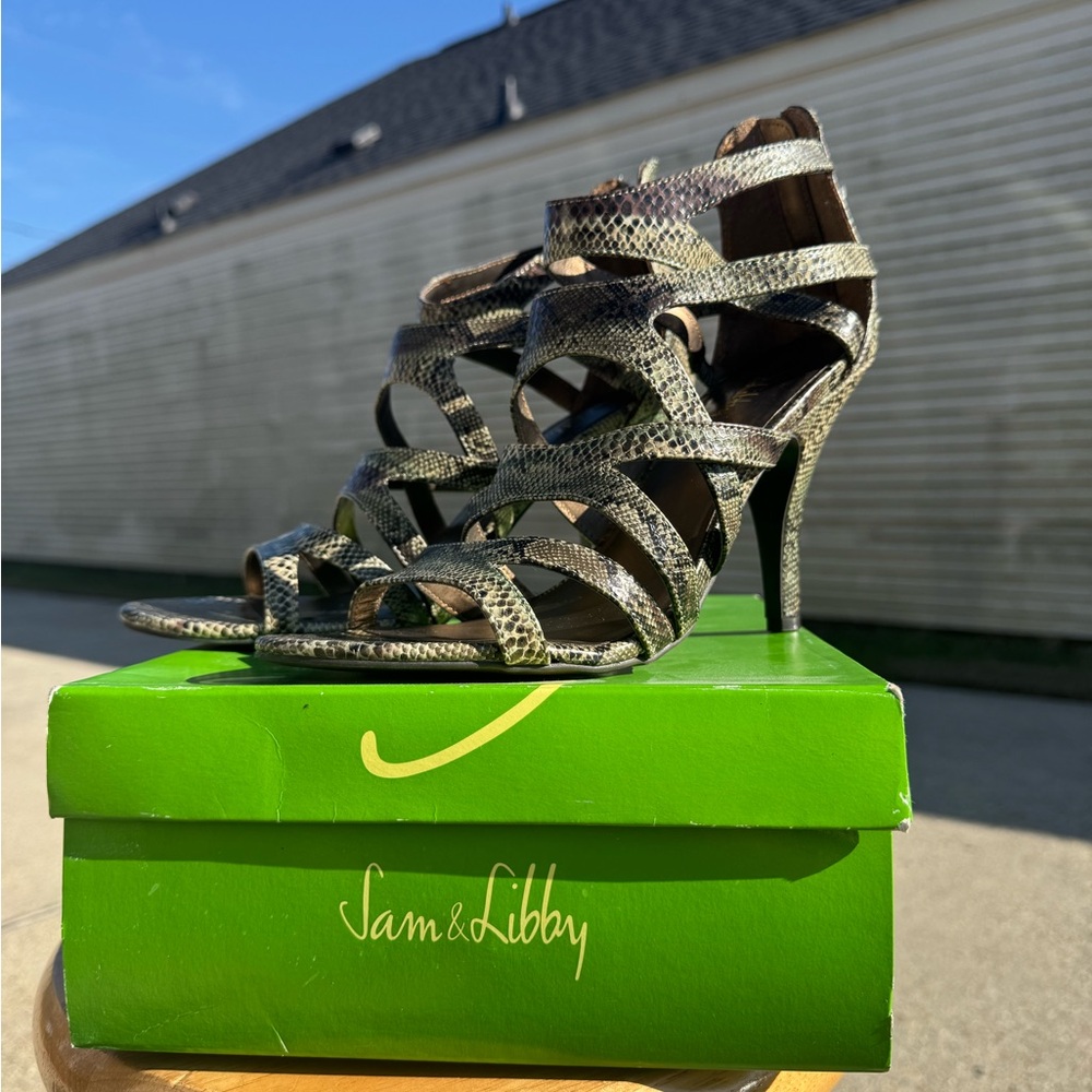 Sam & Libby Women's Strappy Heels - Black